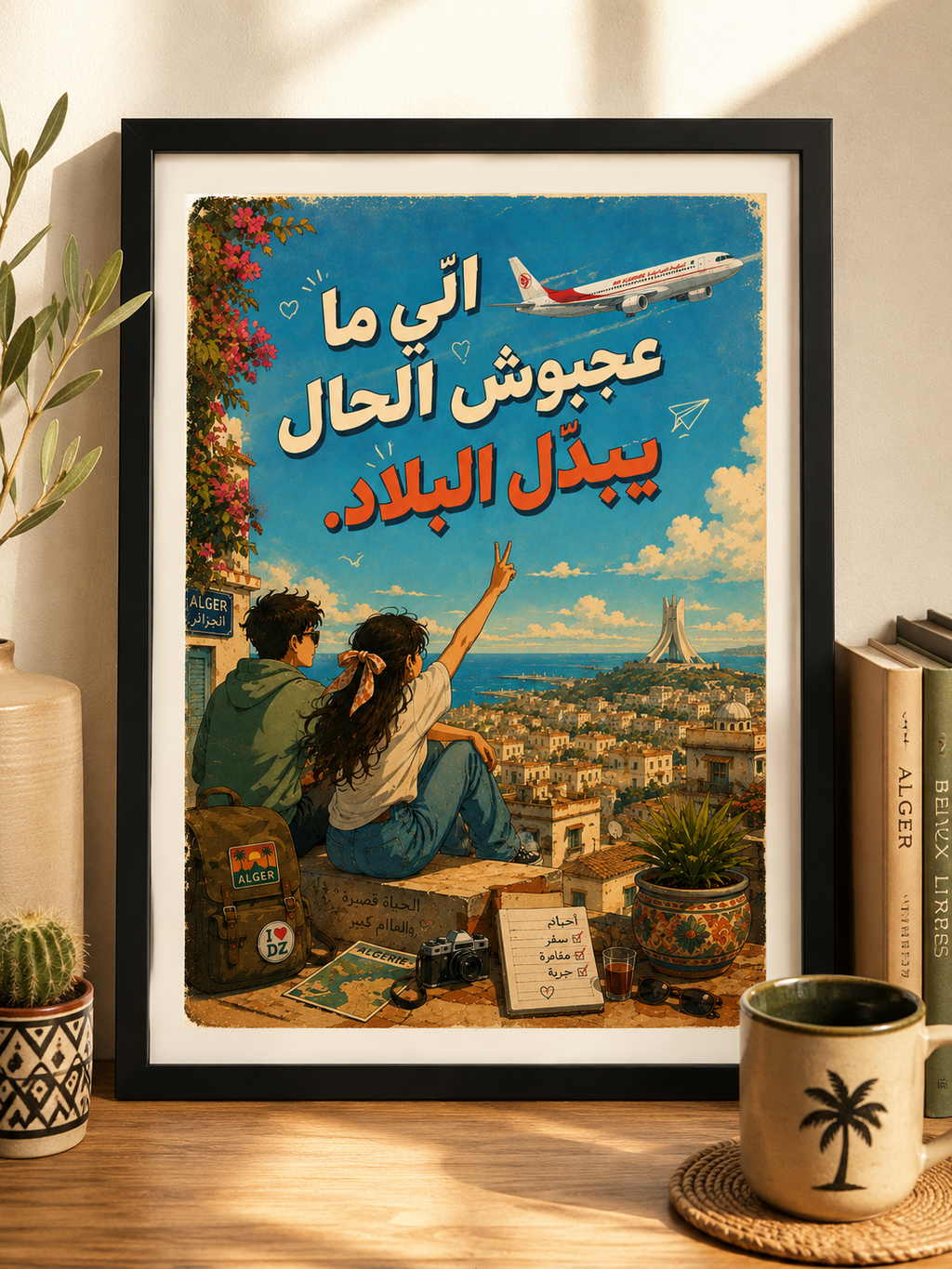 Affiche Vintage – الّي ما عجبوش الحال يبدّل البلاد