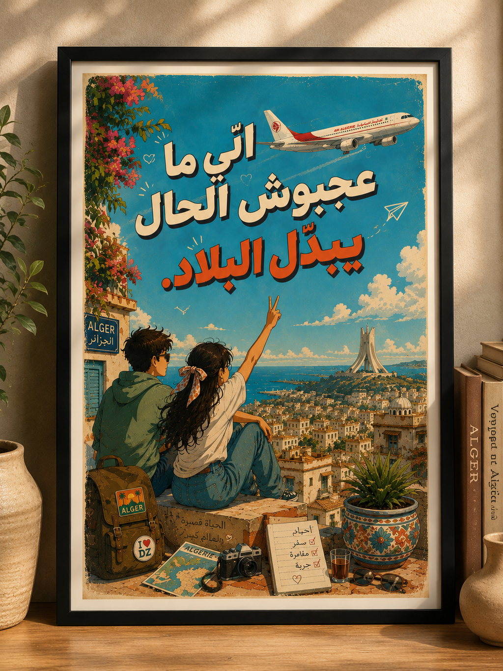 Affiche Vintage – الّي ما عجبوش الحال يبدّل البلاد