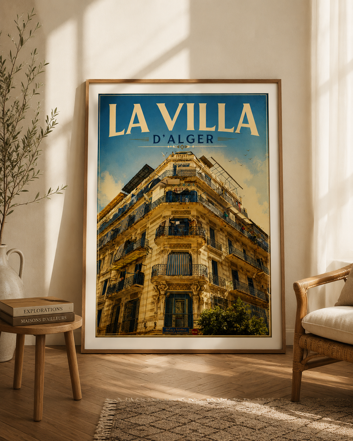 La Villa d'Alger – Affiche Vintage | Alger, Algérie