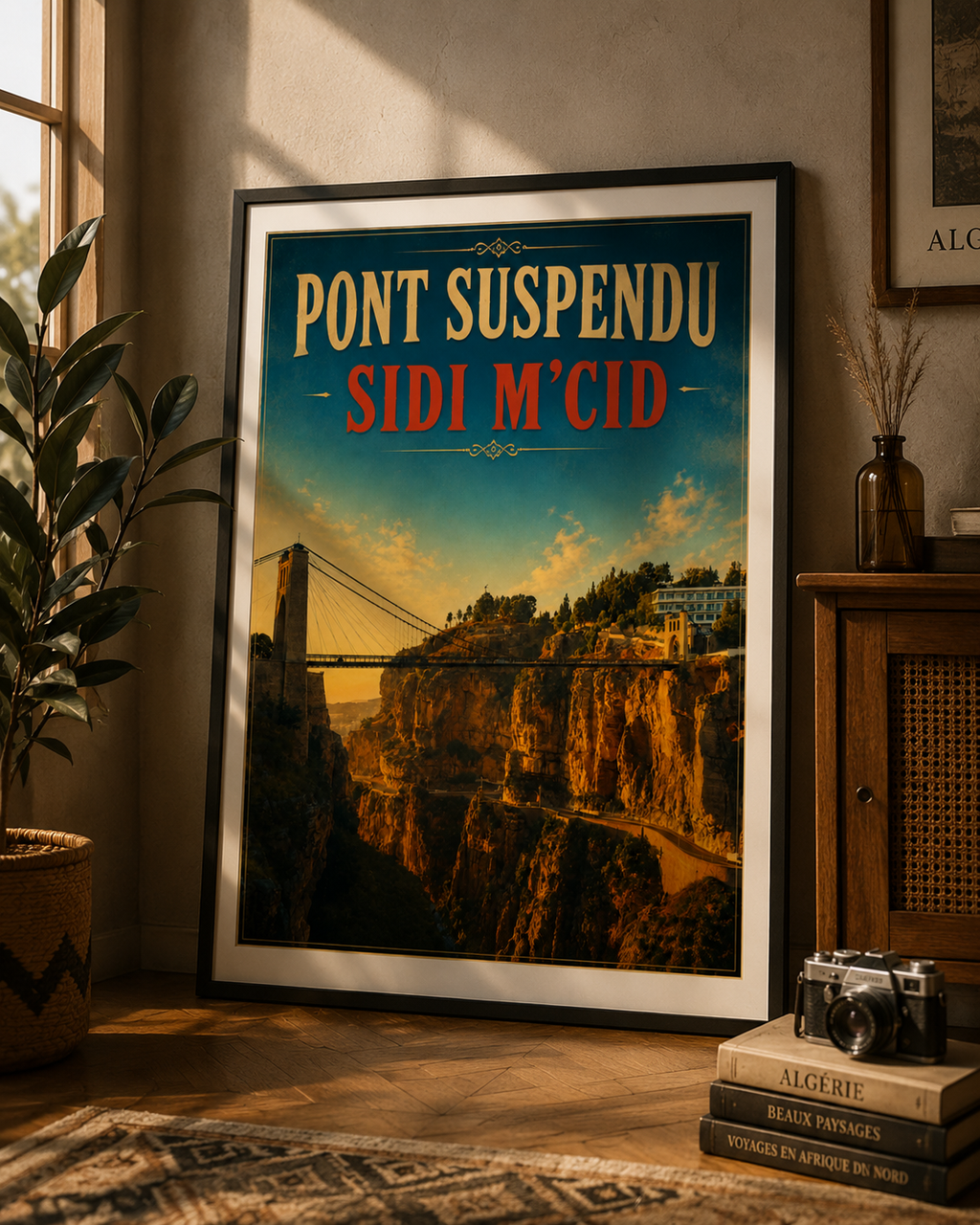 Pont Suspendu Sidi M’Cid – Affiche Vintage