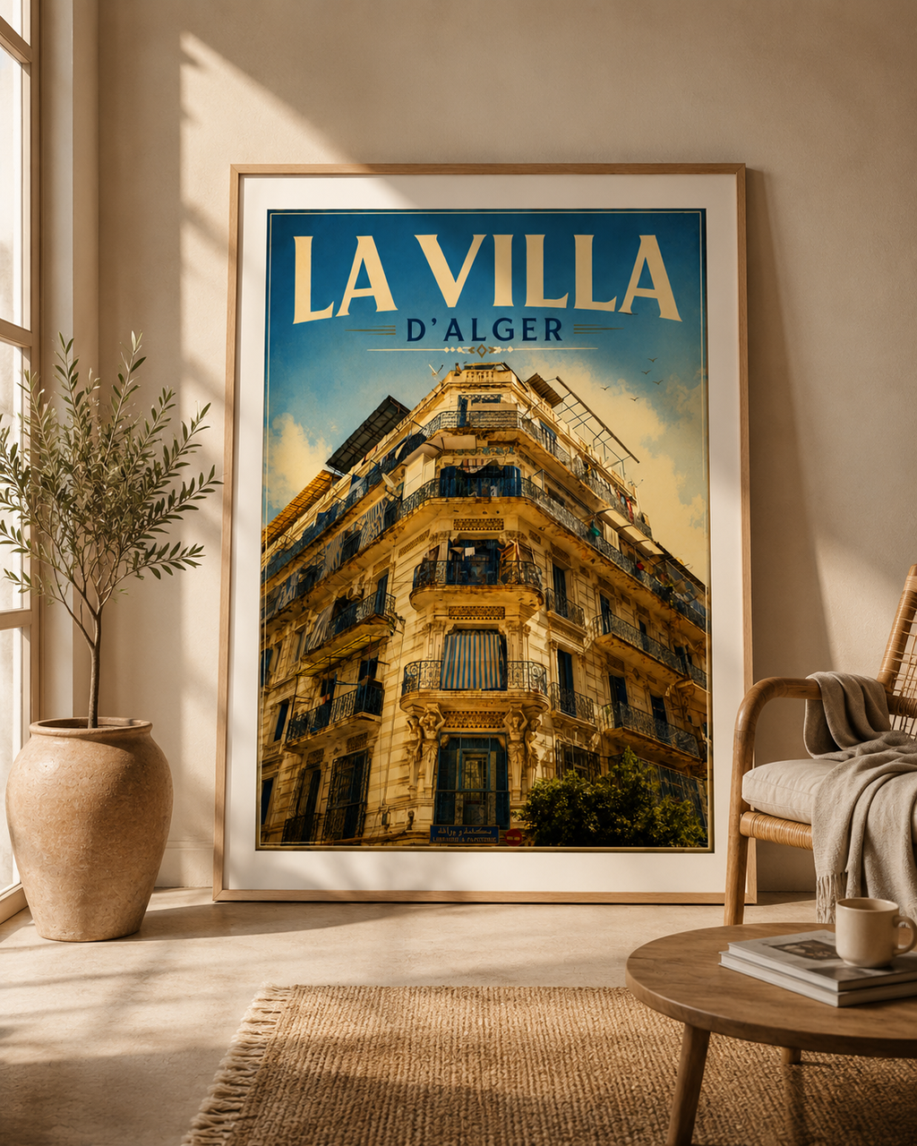La Villa d'Alger – Affiche Vintage | Alger, Algérie