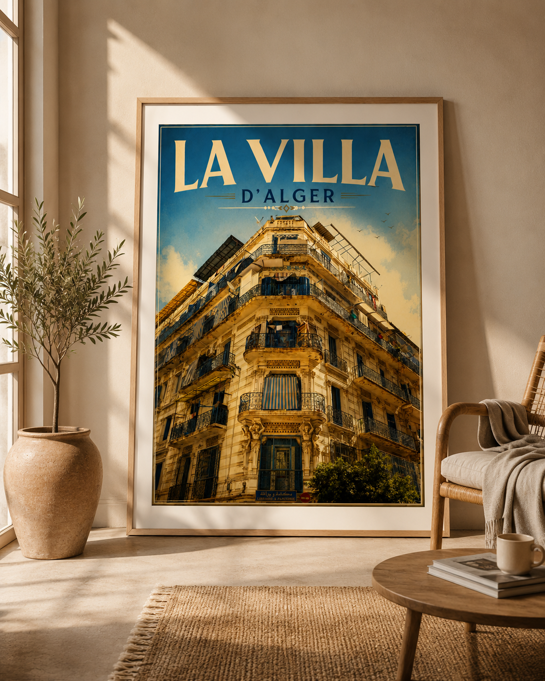 La Villa d'Alger – Affiche Vintage | Alger, Algérie
