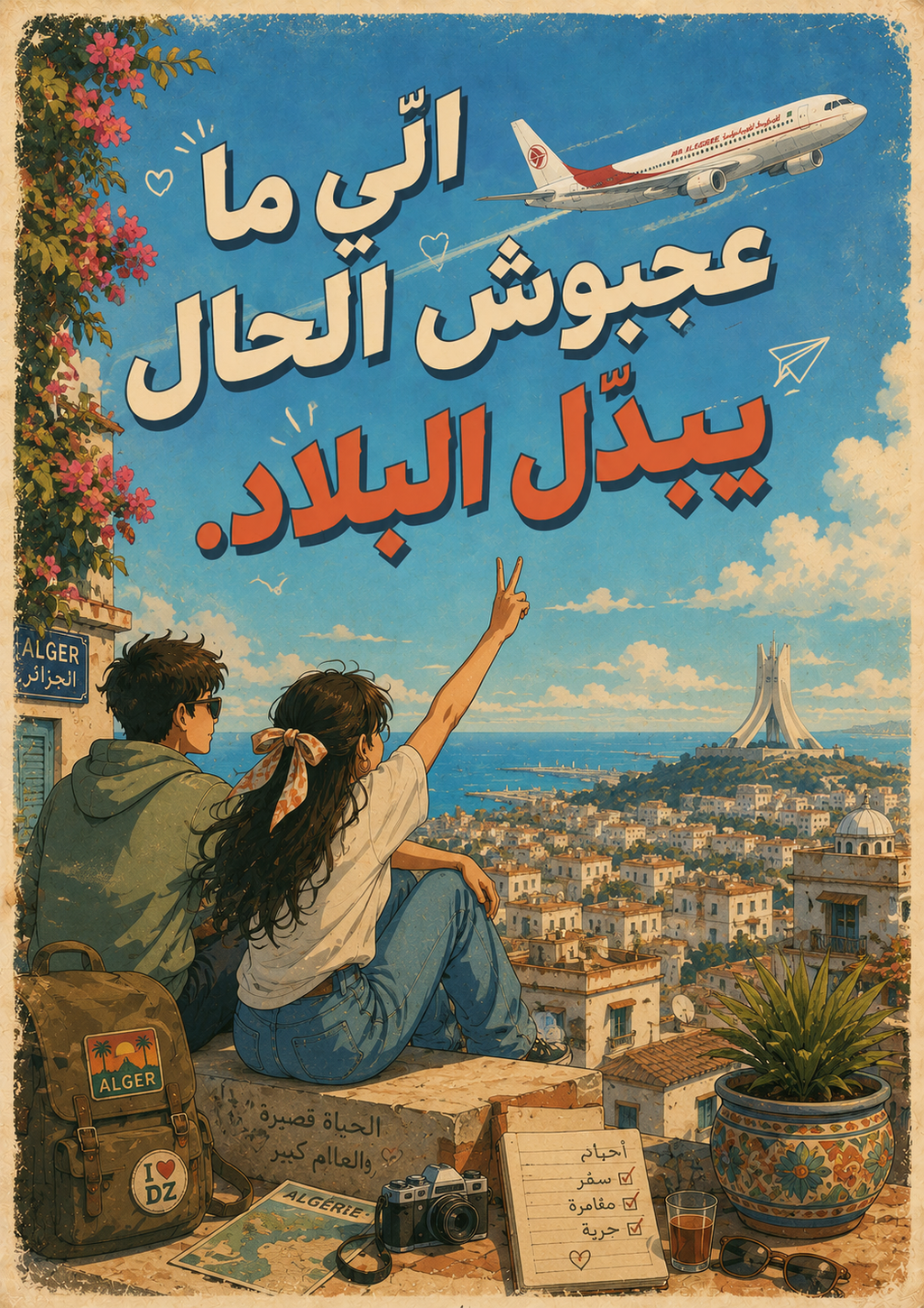 Affiche Vintage – الّي ما عجبوش الحال يبدّل البلاد