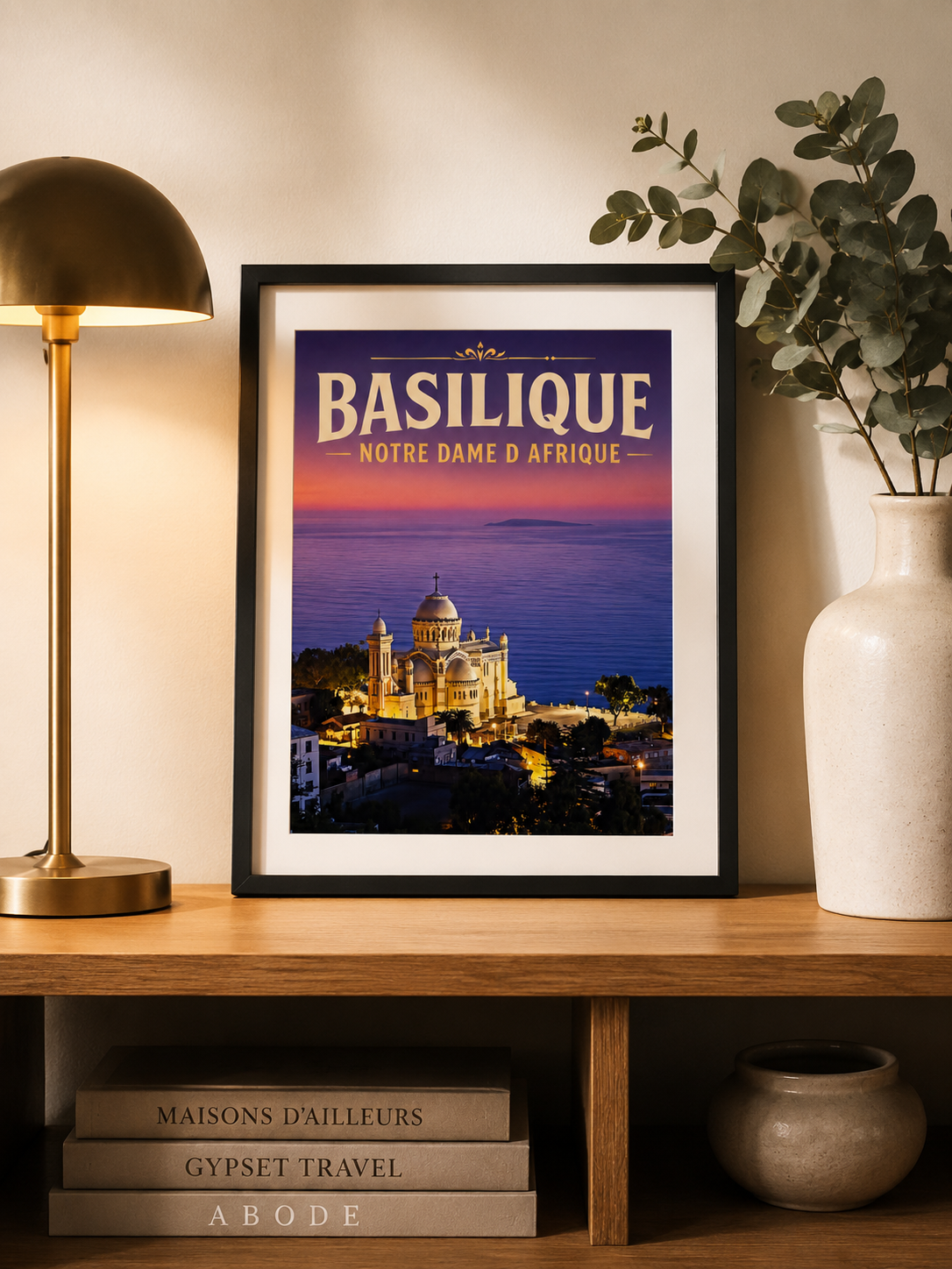 Basilique Notre-Dame d'Afrique – Affiche Vintage
