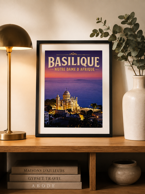 Basilique Notre-Dame d'Afrique – Affiche Vintage