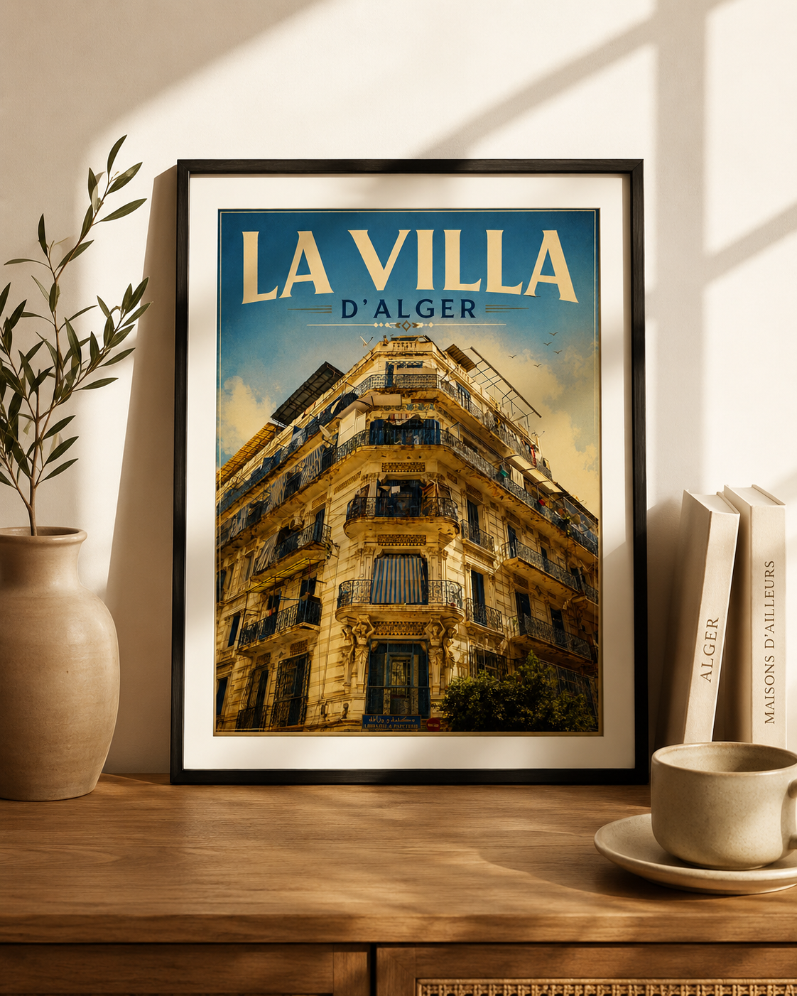 La Villa d'Alger – Affiche Vintage | Alger, Algérie