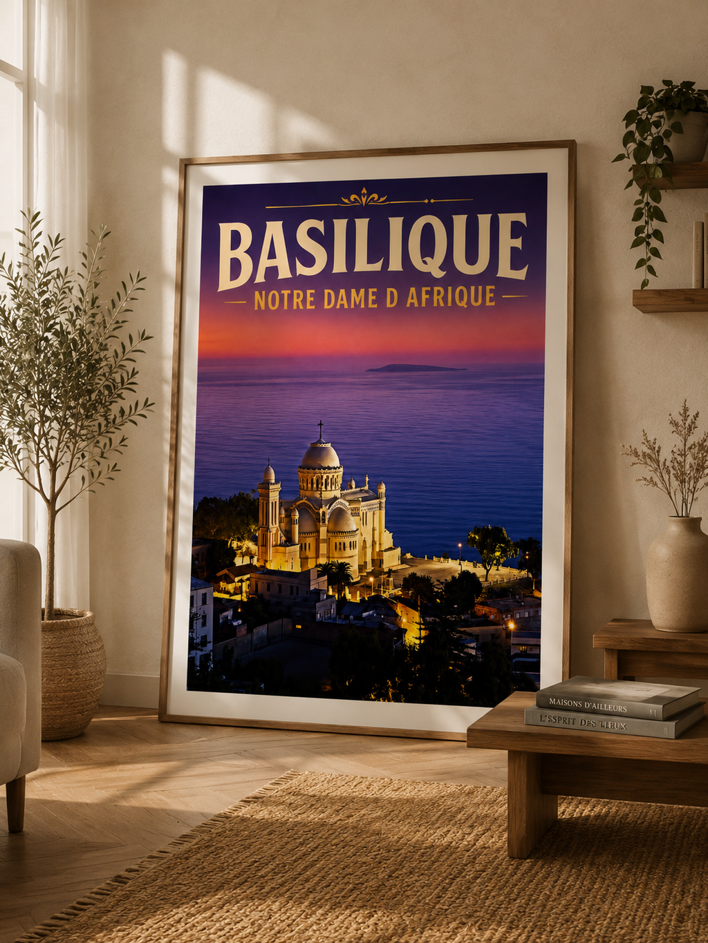 Basilique Notre-Dame d'Afrique – Affiche Vintage