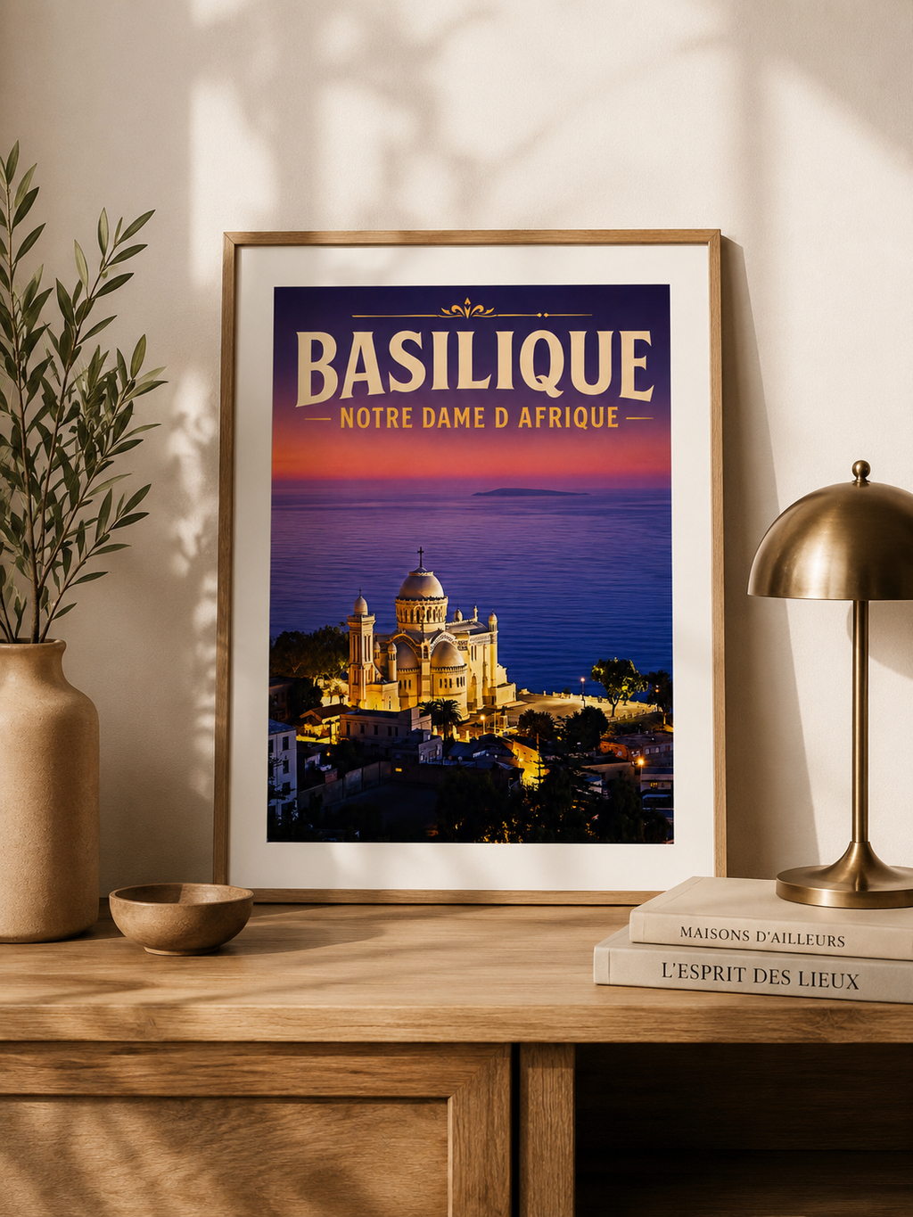 Basilique Notre-Dame d'Afrique – Affiche Vintage